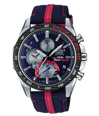 Pre-owned Casio Watch Edifice Scuderia Toro Rosso Limited Edition Eqb-1000tr-2ajr Men...