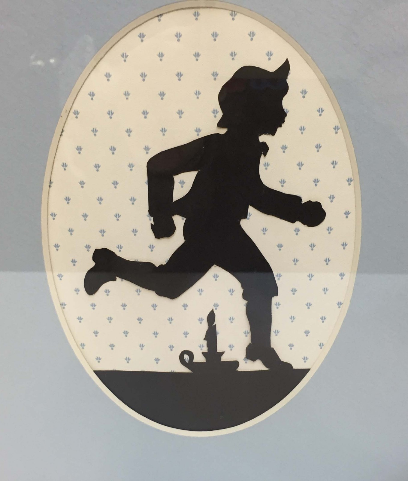Wall Decor Jack Be Nimble Nursery Rhyme Silhouette Framed 10 3/4 x 8 3/4