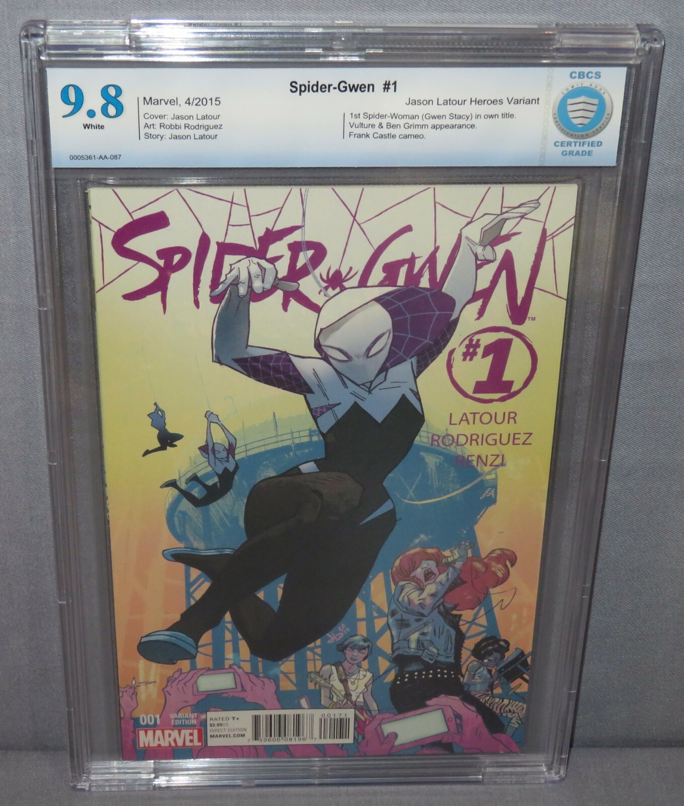Spider-Gwen: Gwenverse #4 アメコミ CGC SPIDER-GWEN GWENVERSE #4 1:25 Bengal variant 1st print
