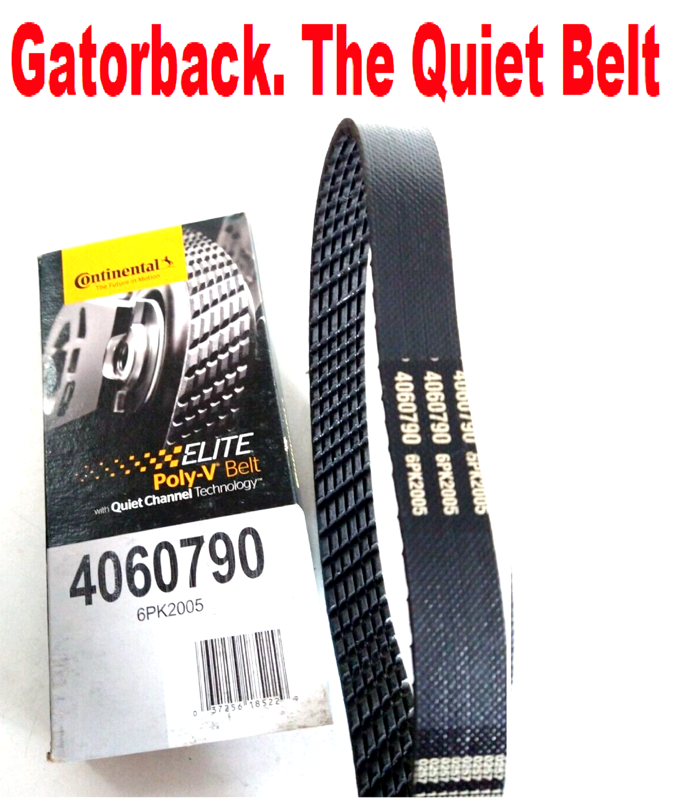 Serpentine Poly-V Belt Quiet Belt Gatorback CONTINENTAL