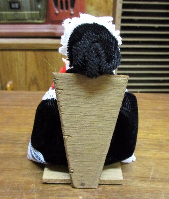 Vintage Brussels Lace Making Doll in Original Container - MINT