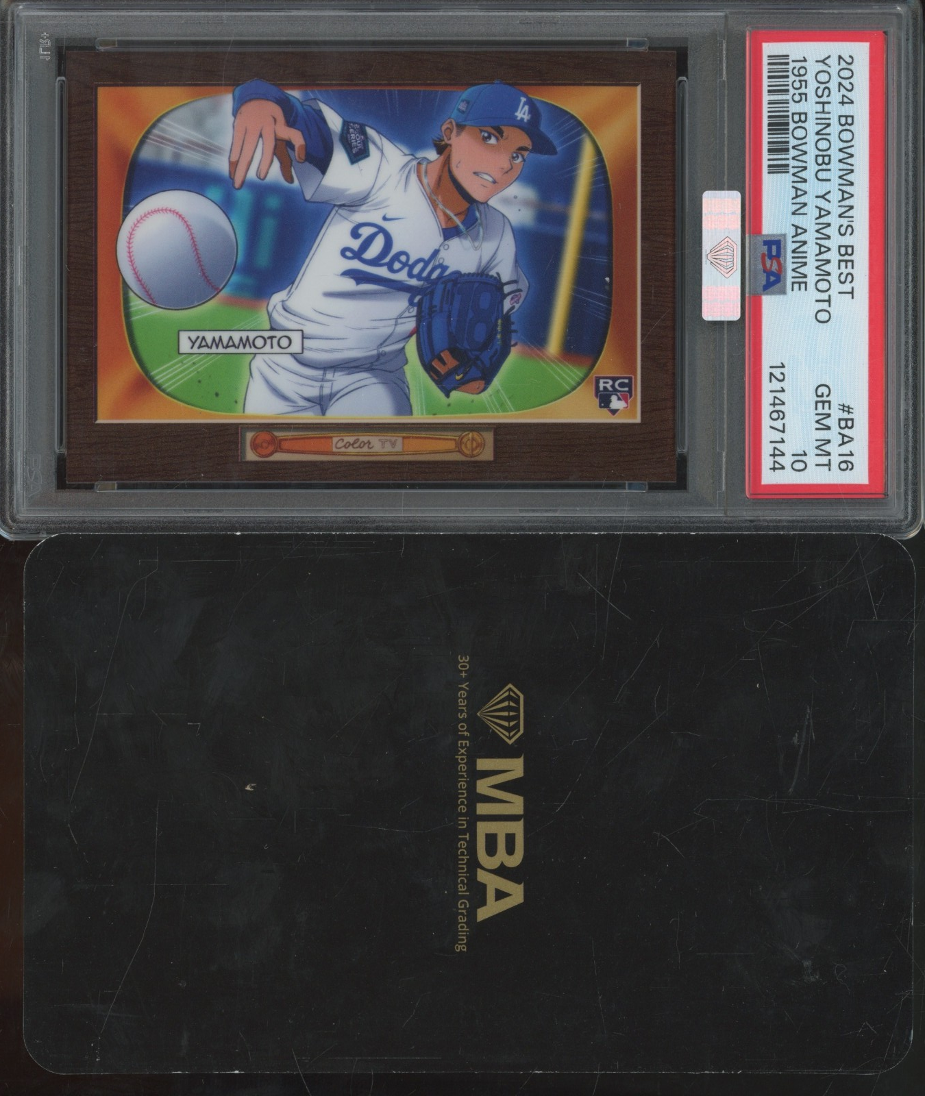 2024 Bowman's Best Anime Yoshinobu Yamamoto MBA Silver Top 15% Gem Mint PSA 10
