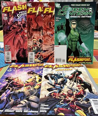 FLASHPOINT 1-5 + FCBD 1st Appearance Of Thomas Wayne as Batman #1,2 2nd Printing