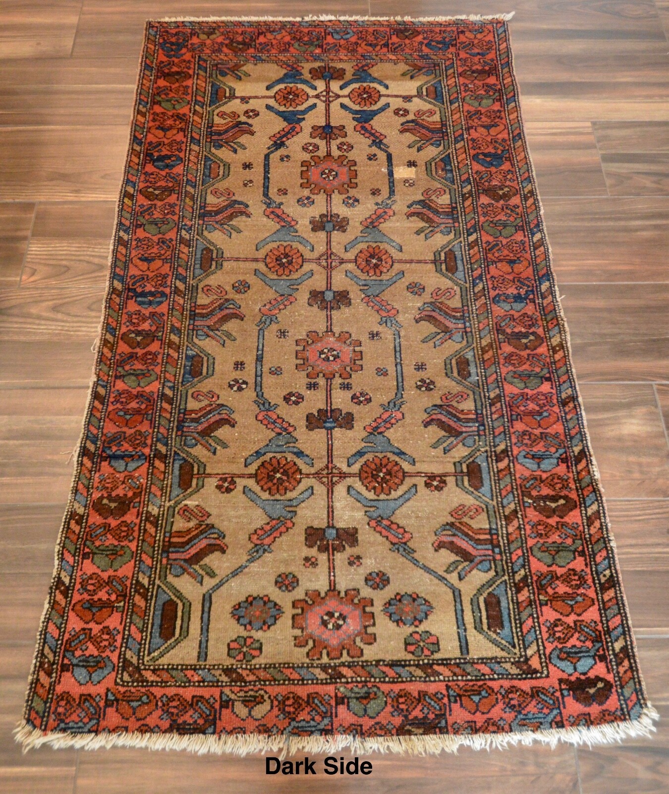 ANTIQUE KURDISH RUG or SHORT RUNNER 3'-7