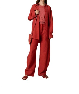 Pre-owned Cortana Marlo Pants In Hibiscus - Size 36 In Red