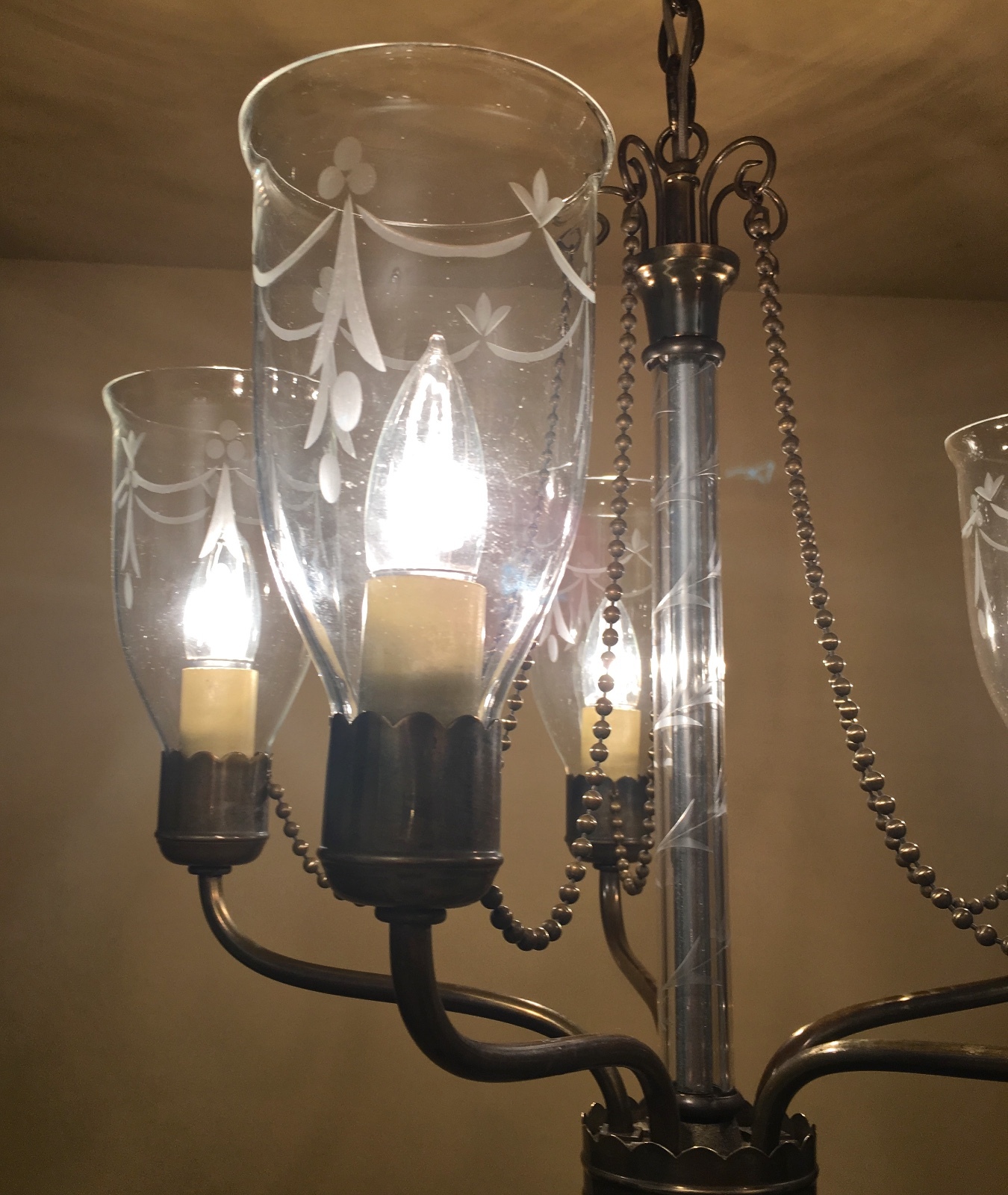 Vintage Lighting TWO extraordinary 1940s chandeliers by Lightolier