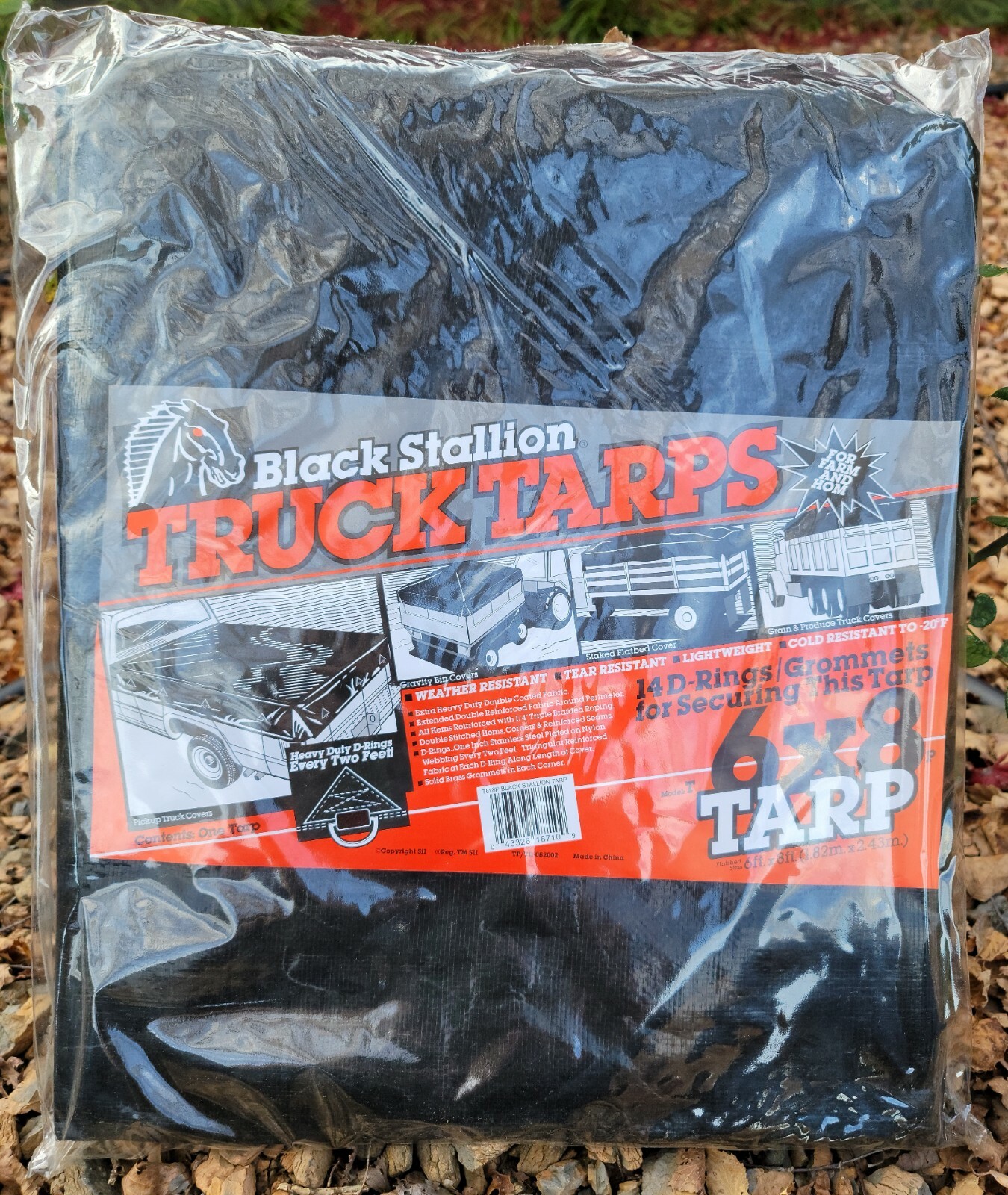 DeWitt Black Stallion Black Truck Tarp 6.0 oz. (Multiple Sizes)