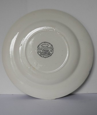 STAFFORDSHIRE 9¾ INCH PLATE MADE BY ENGLISH IRONSTONE TABLEWARE LIMITED ENGLAND