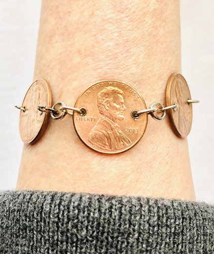 80s 1セント　コイン　バングル　ペニー Vintage 1980 Copper Penny Cuff Bracelet | eBay