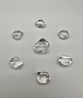 7 Piece LOT of Water-Clear Herkimer Diamond Jewels TREASURE MOUNTAIN MINE DIRECT