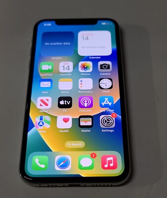 Apple iPhone XS A1920,256 GB,Silver ,Unlocked,Good Con:QA502