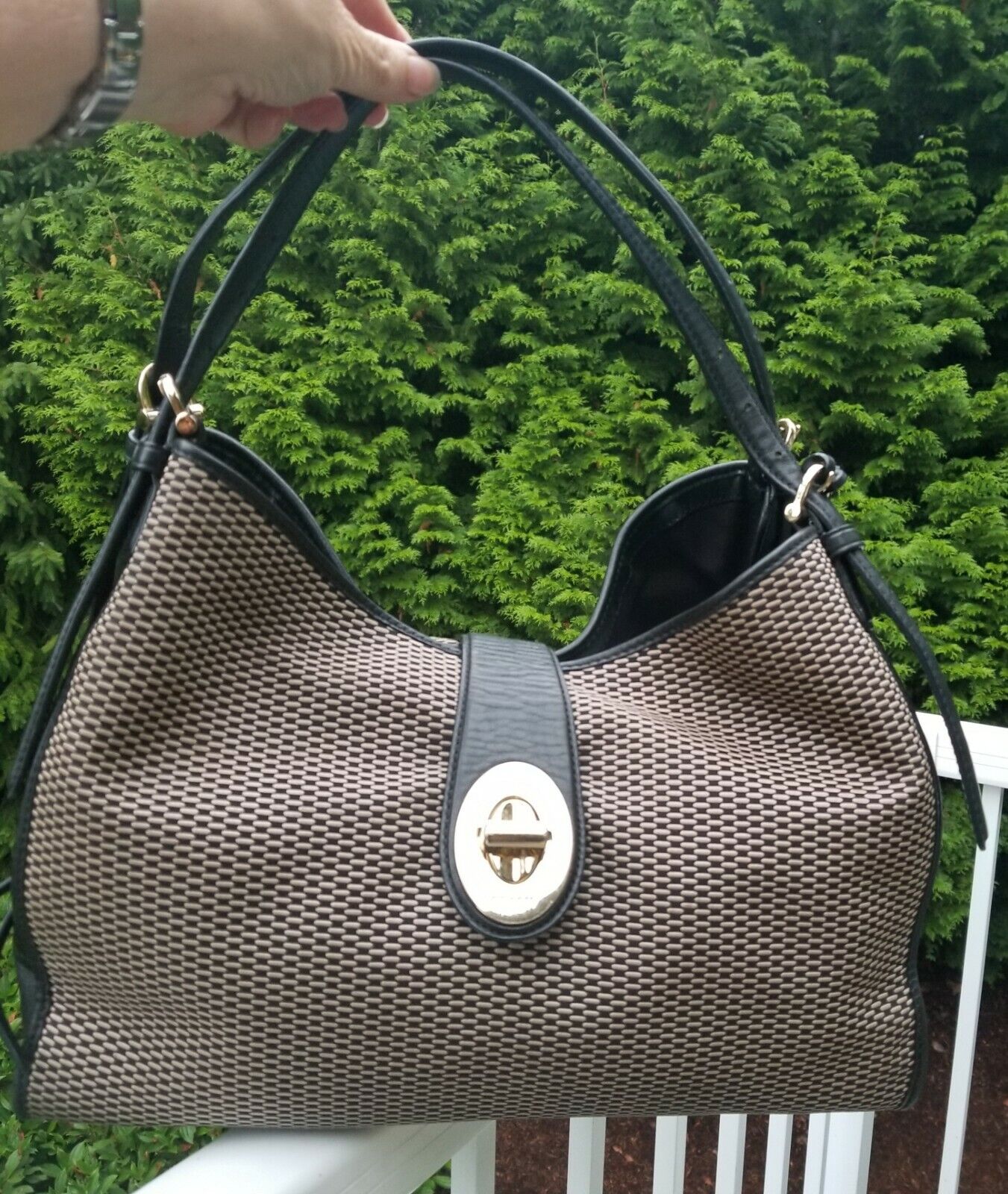 COACH Madison Carlyle 32363 Black/Cream COACH Madison Carlyle 32363 Black/Cream