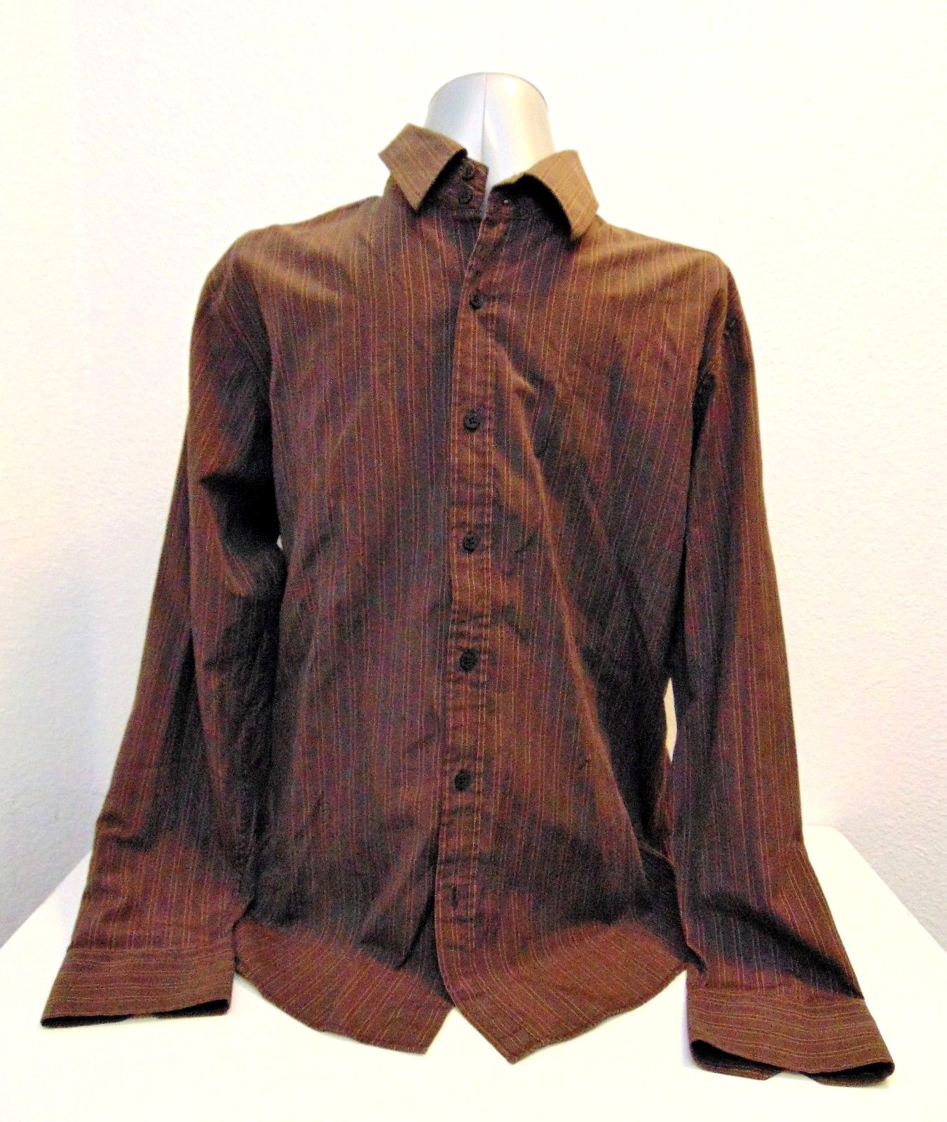 TEN CHECK SHIRT XL BROWN