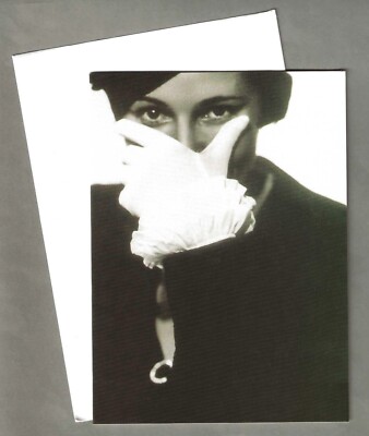 Behind the Mask Greeting Card/Blank Notecard, Hulton Getty, Half Concealed Face
