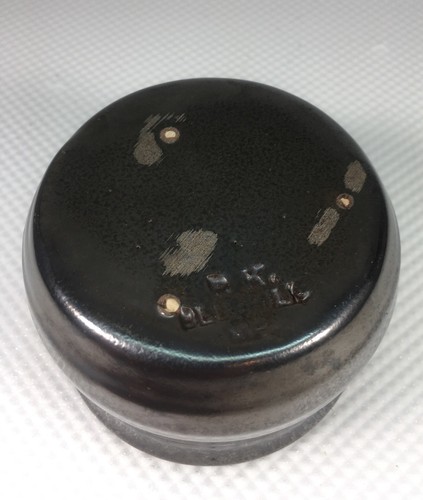 VTG Rowentrees Pottery Sugar Bowl SIgned R K Blue Hill ME Brown Bark Glaze