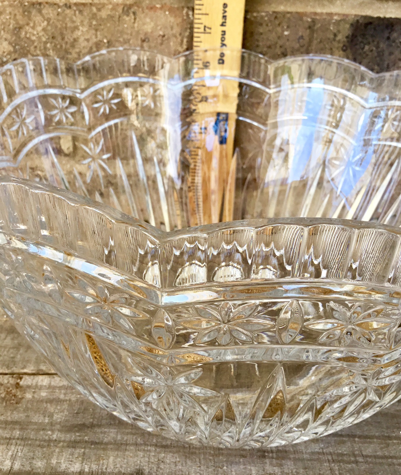 VHTF Crystal Punch Bowl Cristal d'Arques MONIQUE Glass Centerpiece Gorgeous