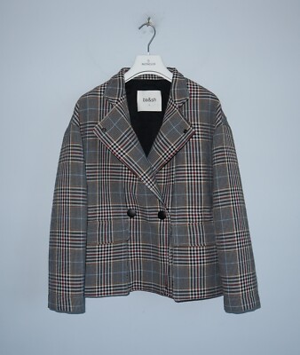 BA&SH Womens BASH Beth Plaid Double-Breasted Blazer Jacket Size 0 INT/XS US4