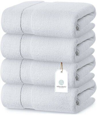 - 100 % Cotton Hotel Spa  27x54 4-pack  White Super Absorb 700gsm