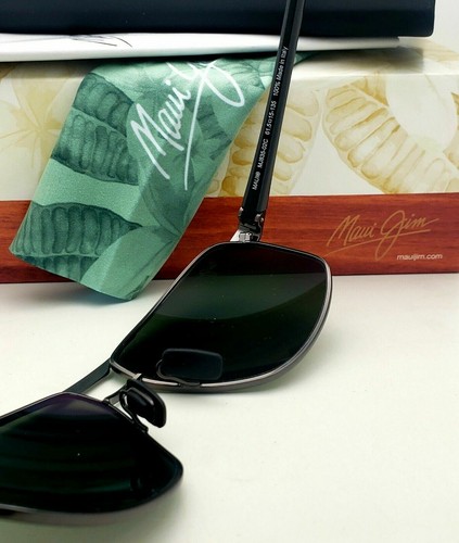 Pre-owned Maui Jim Polarized  The Bird Sunglasses Mj 835-02c Gunmetal Frame Grey Lenses In Gray