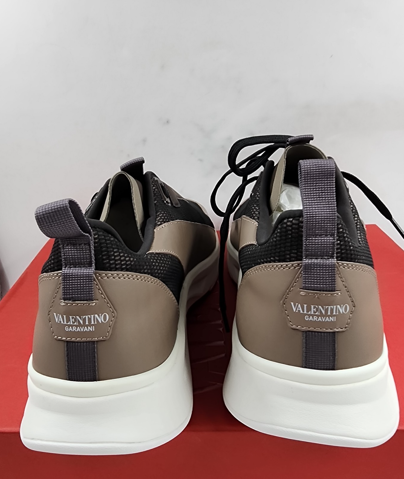 Valentino Garavani Low Top Sneakers Men's 45 Khaki Lace Up