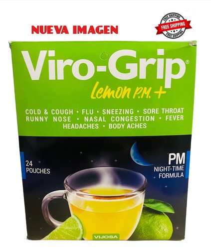 VIROGRIP TE LIMON PM NOCHE Gripe tos Flu Congestion Nasal Fiebre Dolor Cabeza