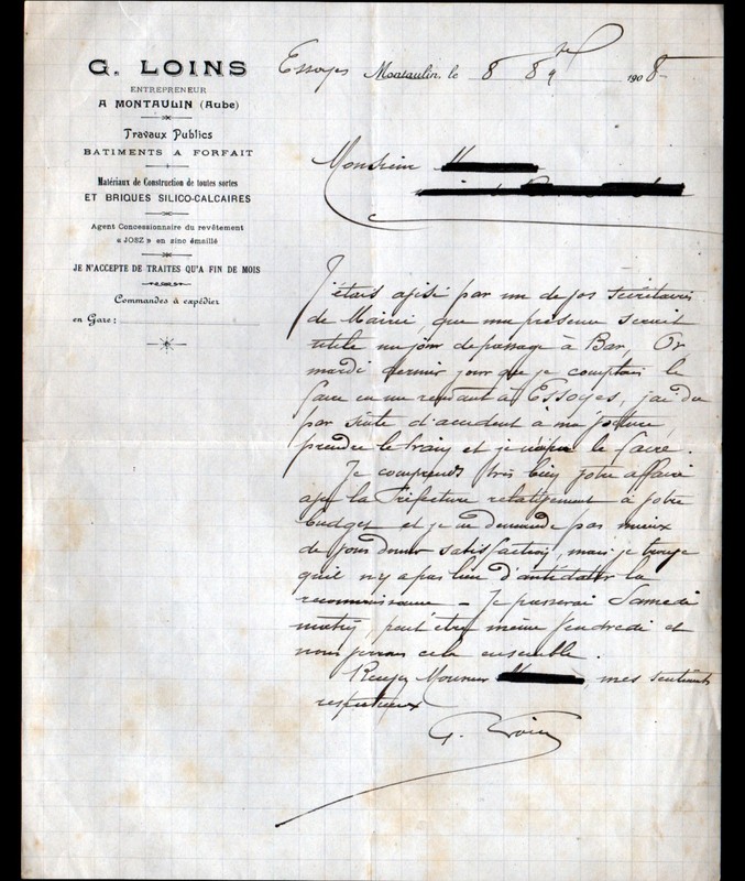 Montaulin / Essoyes (10) Ets De Travaux Publics & Materiaux 