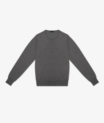 Pre-owned Larusmiani Crew Neck Irish Sweater In Gray