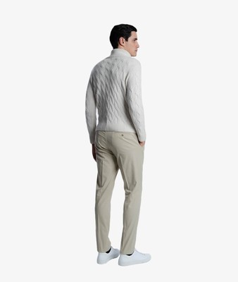 Pre-owned Larusmiani Turtleneck Sweater Col Du Pillon Sweater In White