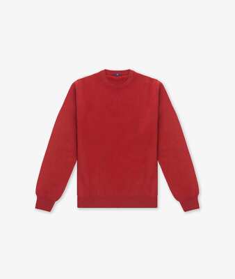 Pre-owned Larusmiani Crewneck Sweater Aspen Sweater In Red