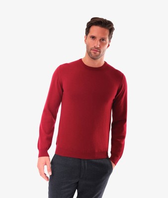 Pre-owned Larusmiani Crewneck Sweater Aspen Sweater In Red