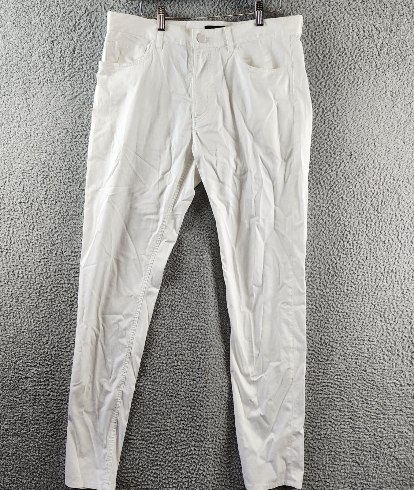 Theory Zaine 5-Pocket Hanson Twill Pants Men's 33 White Zip/Button Closure - Picture 2 of 15