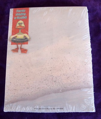 New LEANIN' TREE Small Note Pad Funny Duck Wearing Life Ring Barely A-Floatie!