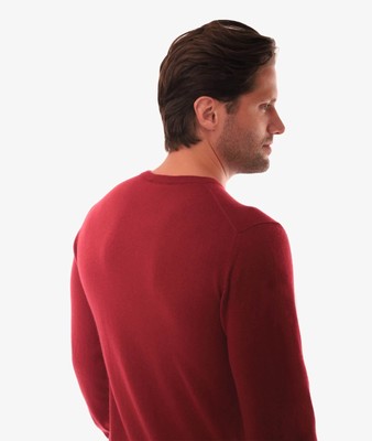 Pre-owned Larusmiani Crewneck Sweater Aspen Sweater In Red