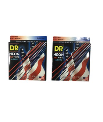 Blue Neon Electric Guitar Strings
 - Dr Neon Nusaa 10 Red White And Blue Fluorescent Acoustic Guitar Strings 10 48 Muziekinstrumenten Snaren Ishule Co Ke
