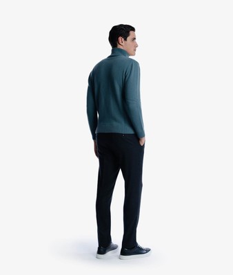 Pre-owned Larusmiani Turtleneck Sweater 'diablerets' Sweater In Blue