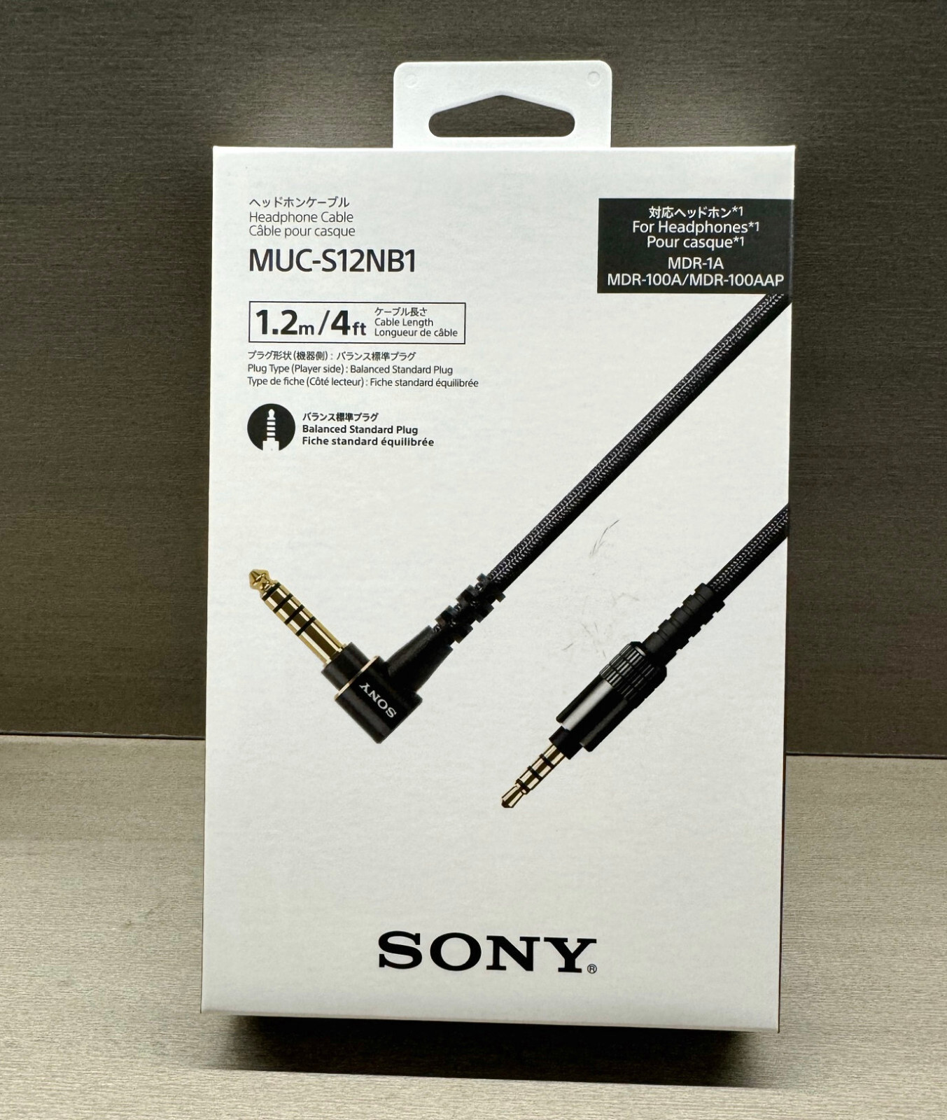 Original SONY MUC-S12NB1 4.4mm Balanced Audio Cables for MDR