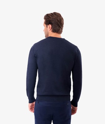 Pre-owned Larusmiani Cardigan Merino Sweater In Blue
