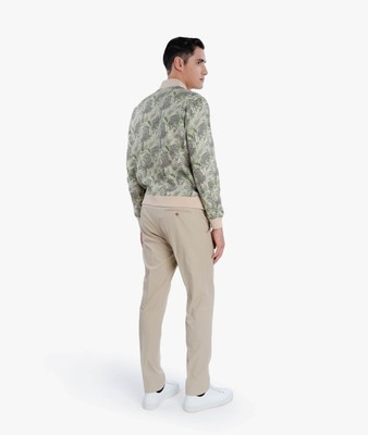 Pre-owned Larusmiani Bomber Cheetah Down Jacket In Green Cheetah