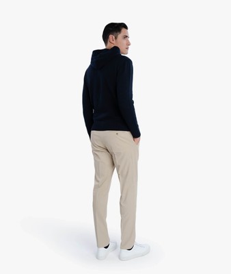 Pre-owned Larusmiani Zipper Hoodie Sasso Fratino Sweater In Blue