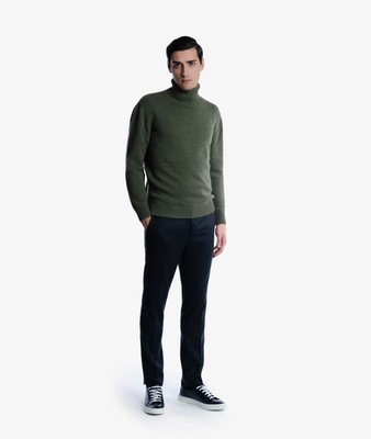 Pre-owned Larusmiani Turtleneck Sweater 'diablerets' Sweater In Green