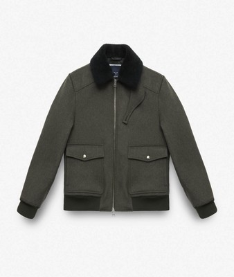 Pre-owned Larusmiani Aviator Jacket 'transatlantic' Jacket In Green