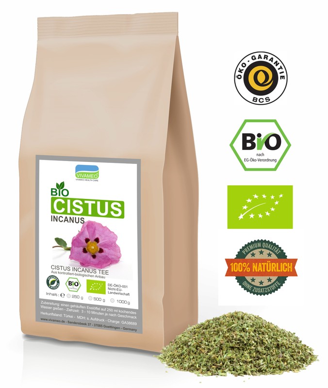 Bio Cistus Incanus Tee Zistrose Zistrosenkraut Bio QualitÃ¤T 1000 G