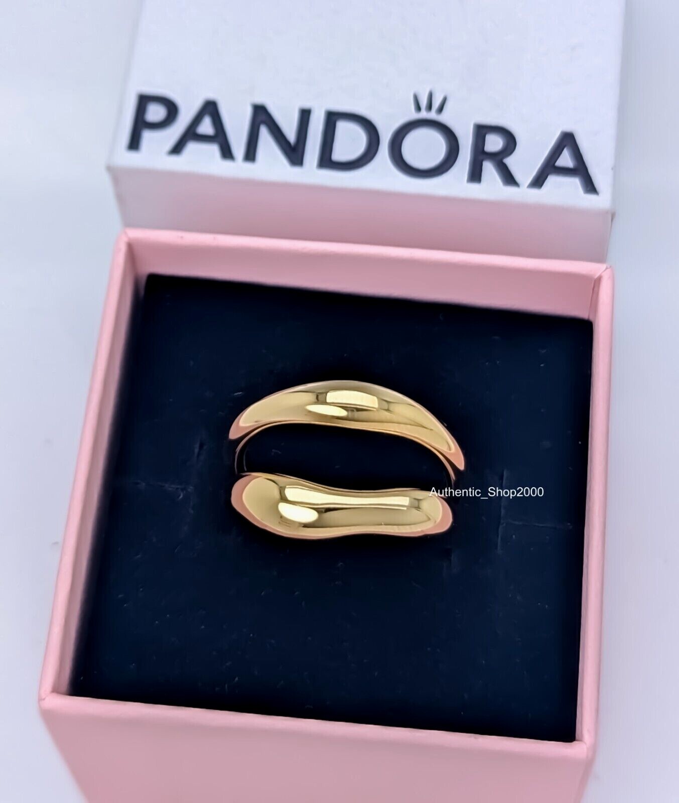 PANDORA ESSENCE ゴールド チャーム New 100% Authentic PANDORA Essence Gold Organically Shaped