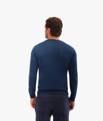 Pre-owned Larusmiani V-neck Sweater 'pullman' Sweater In Blue