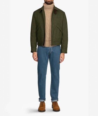 Pre-owned Larusmiani Casual Jacket Oblique Blazer In Green