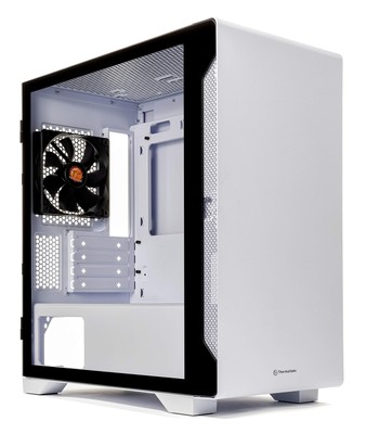 S100 Tempered Glass Snow Edition Micro-ATX mini-Tower Computer Case with 120m...