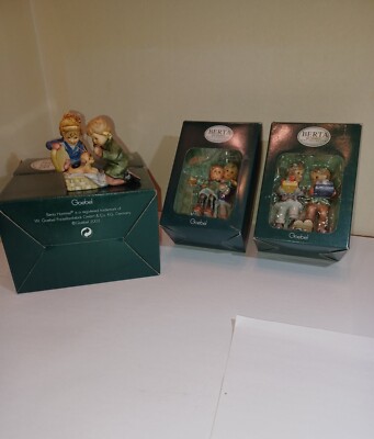 GOBEL BERTA GROUP OF 3 ANNUAL HUMMEL CHRISTMAS TREE ORNAMENTS #5028