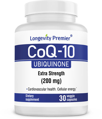 Longevity CoQ10 better absorption for healthy heart, brain & cell energy 200mg