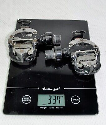 coppia pedali mtb attacco spd perno in titanio colore nero 421530491 WELLGO peda
