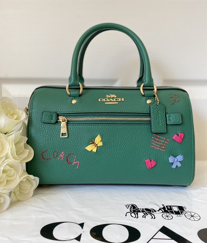 COACHカバン NWT Coach C8280 Rowan Satchel Pebble Leather With Diary